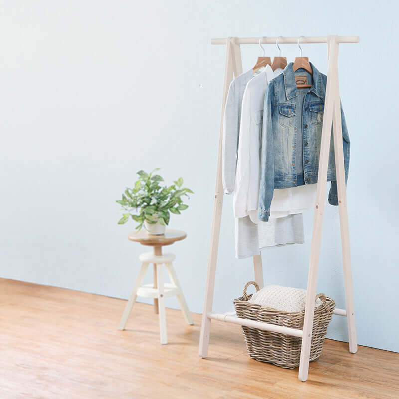 ハンガーラック 折りたたみ 木製 おしゃれ シンプル 幅80cm スリム