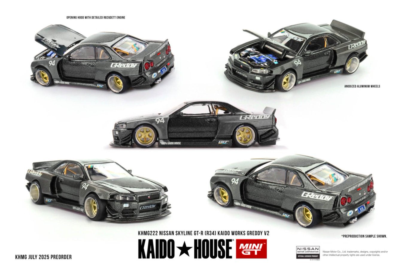 ETA: Mar 2026 ] Mini GT x Kaido☆House 1/64 Nissan Skyline GT-R