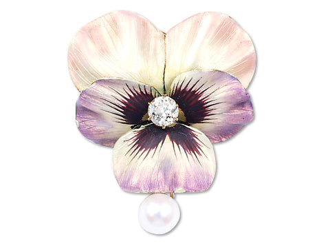 Antique【アンティーク】 K18 エナメル ブローチ(No.116441) – JEX宝石