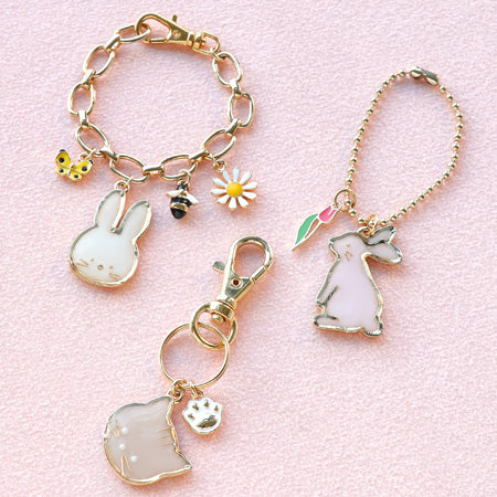 レシピNo.KR0664 アニマルレジンフレーム うさぎ＆ねこのアクセサリー3