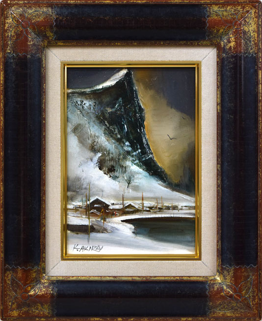 小松明「崖」油絵・SM 絵画買取・販売の小竹美術