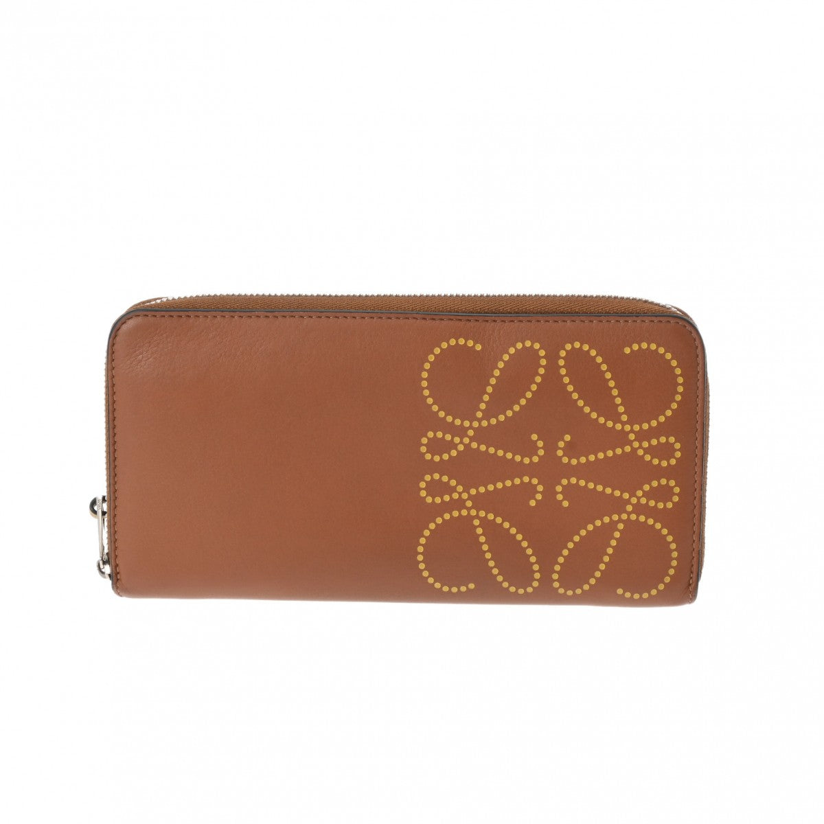 ロエベジップアラウンドウォレット ブラウン レディース カーフ 長財布