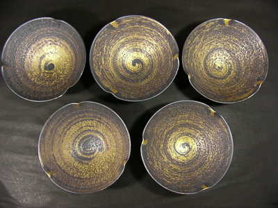 有田焼 陶悦窯 結晶金彩 小鉢揃 【器道楽】