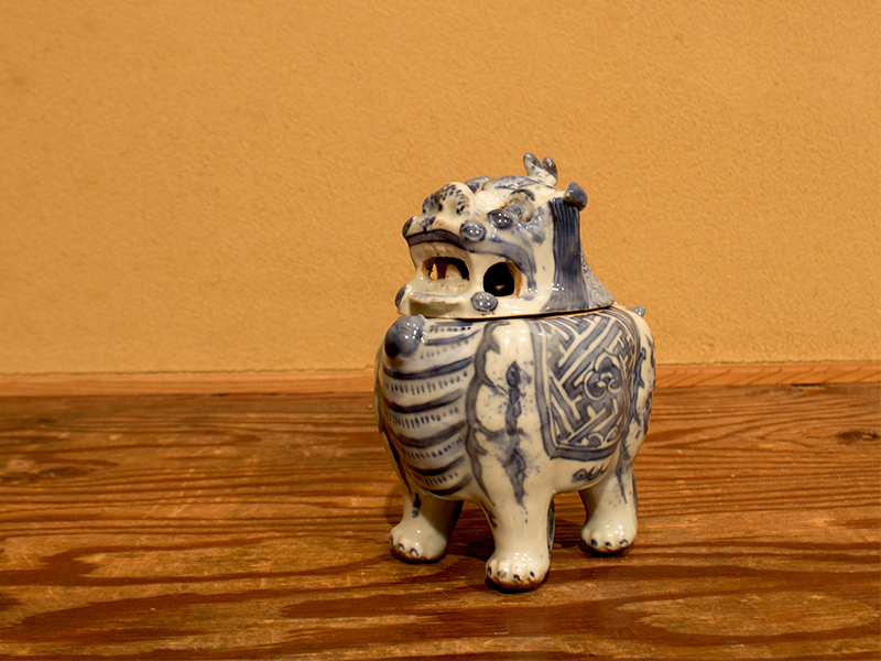 中国古美術⁄牙加彩龍紋獅子蓋香炉(底⁄蓋:乾隆