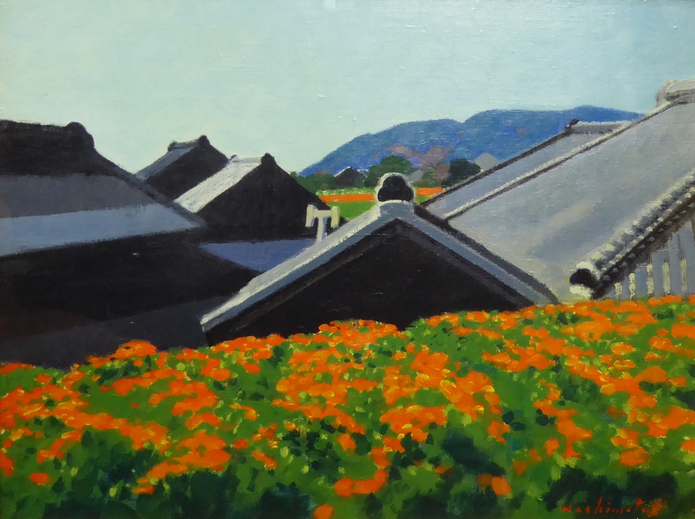 橋本博英 『房総の春』 [古美術こもれび] 骨董,掛軸,絵画の買取と販売