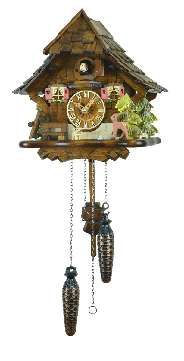 からくりシリーズで選ぶ】 :: 花と動物モチーフ :: クォーツ式鳩時計