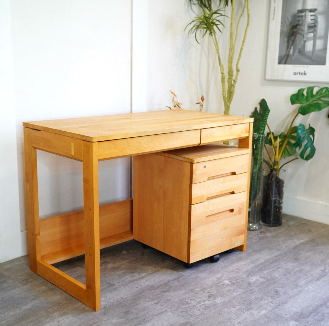 堀田木工 hotta woody デスク ワゴン 2点セット 勉強机 中古 子供