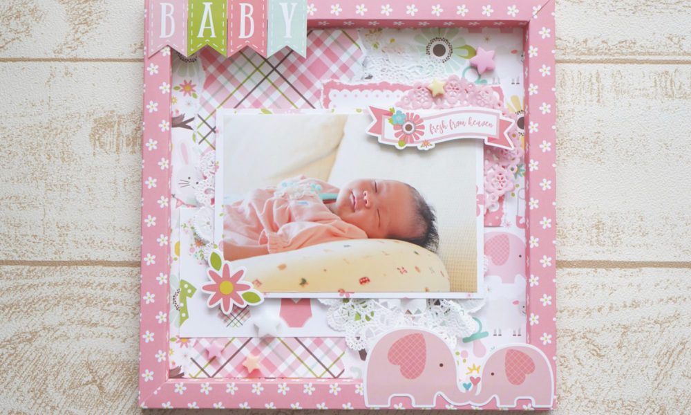 ペーパーフレーム】ふんわり華やか♡ベビー写真を手作り「紙の額縁」に