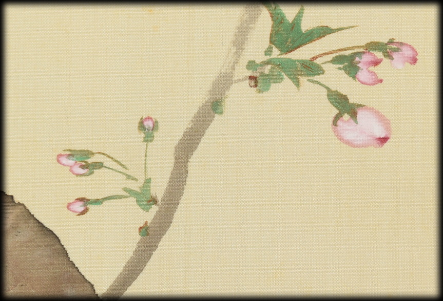 武田鼓葉「桜花図」：B-2493[掛け軸]古美術谷口