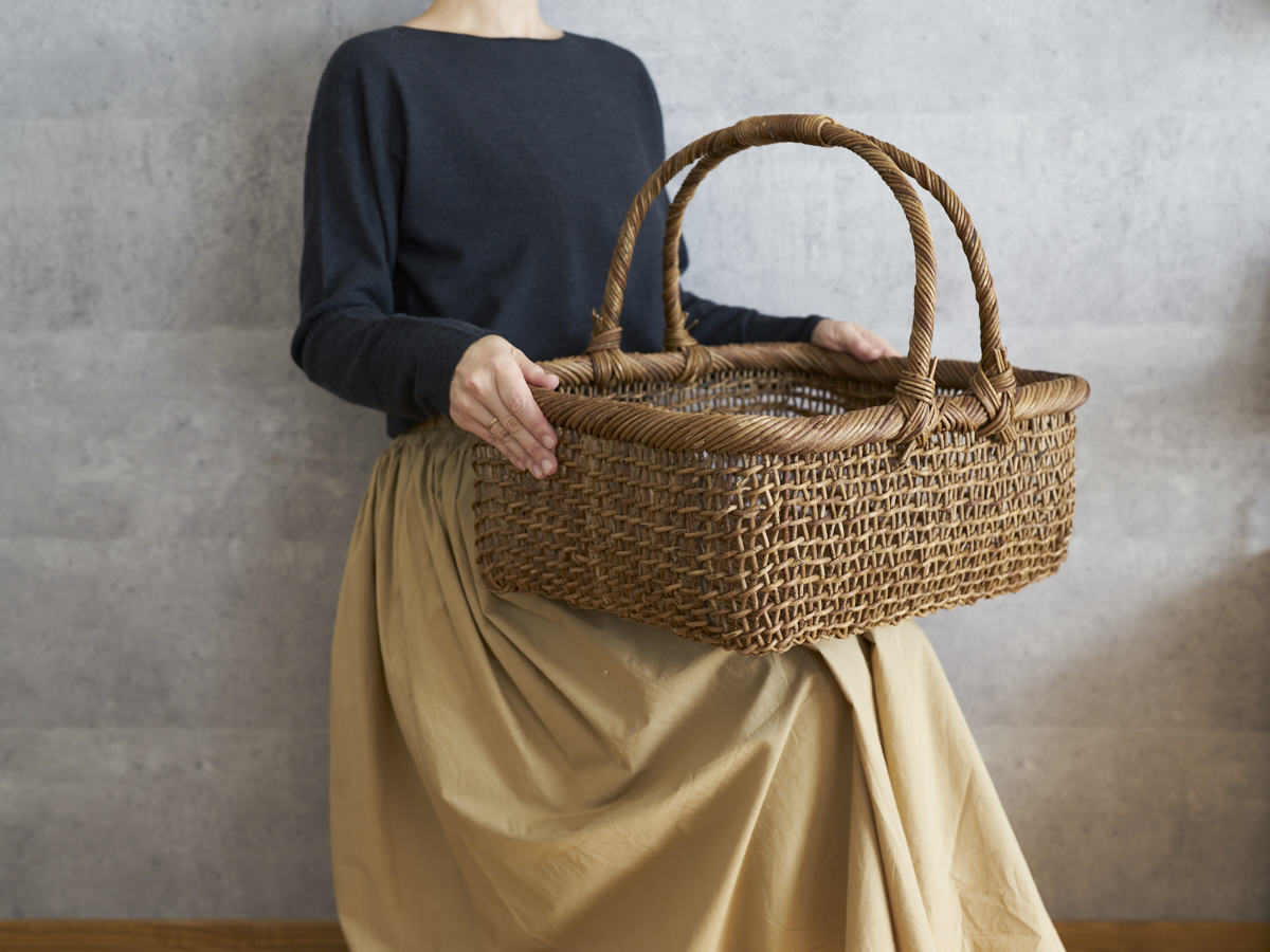 すかし編みのあけび蔓バスケット 収納や買い物に – 市川籠店 | 1basketry