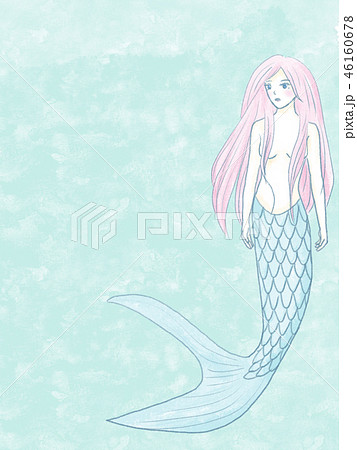 水彩人魚のイラスト素材 [46160678] - PIXTA