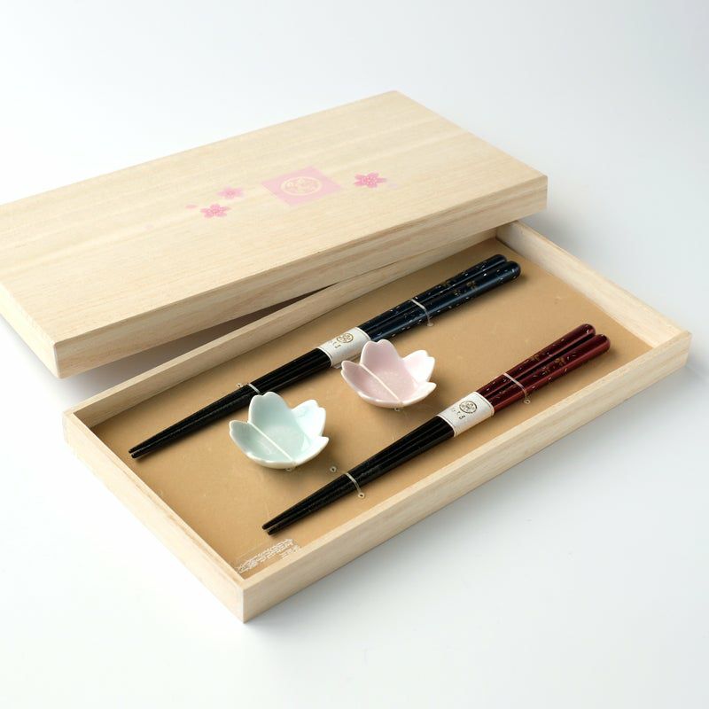 シリーズ以外・その他 桜花 夫婦箸・箸置セット（桐箱入）〈各2