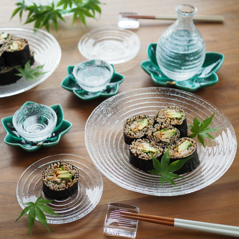 水音（みずおと）_ガラス 水音 冷酒揃〈徳利1本・盃2個〉 |皿や鉢など