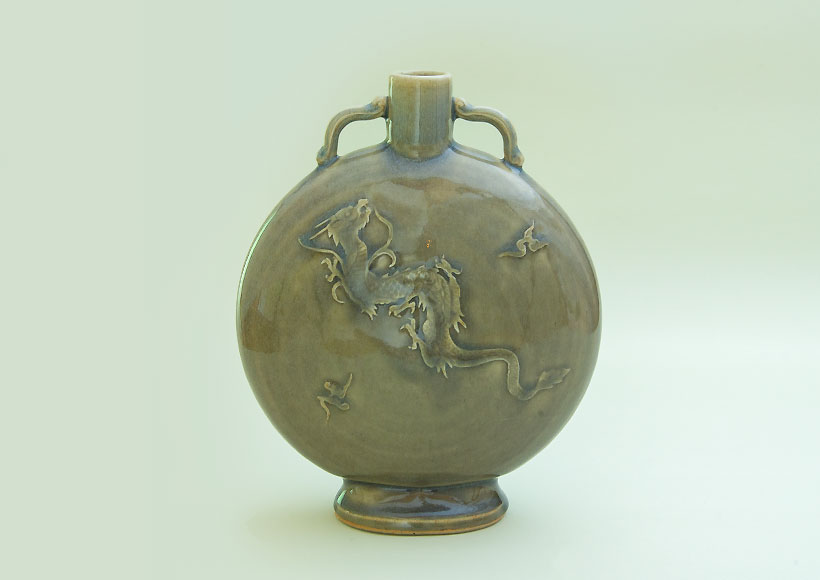 龍鳳凰文偏壺 | 多田焼 雲渓山窯