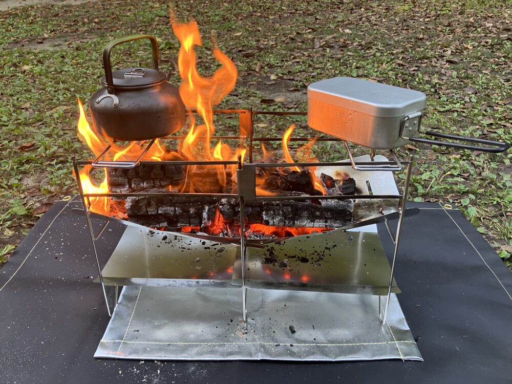 ZENCamps】焚き火台NTFireStandを徹底レビュー！箱型フレームで安定感