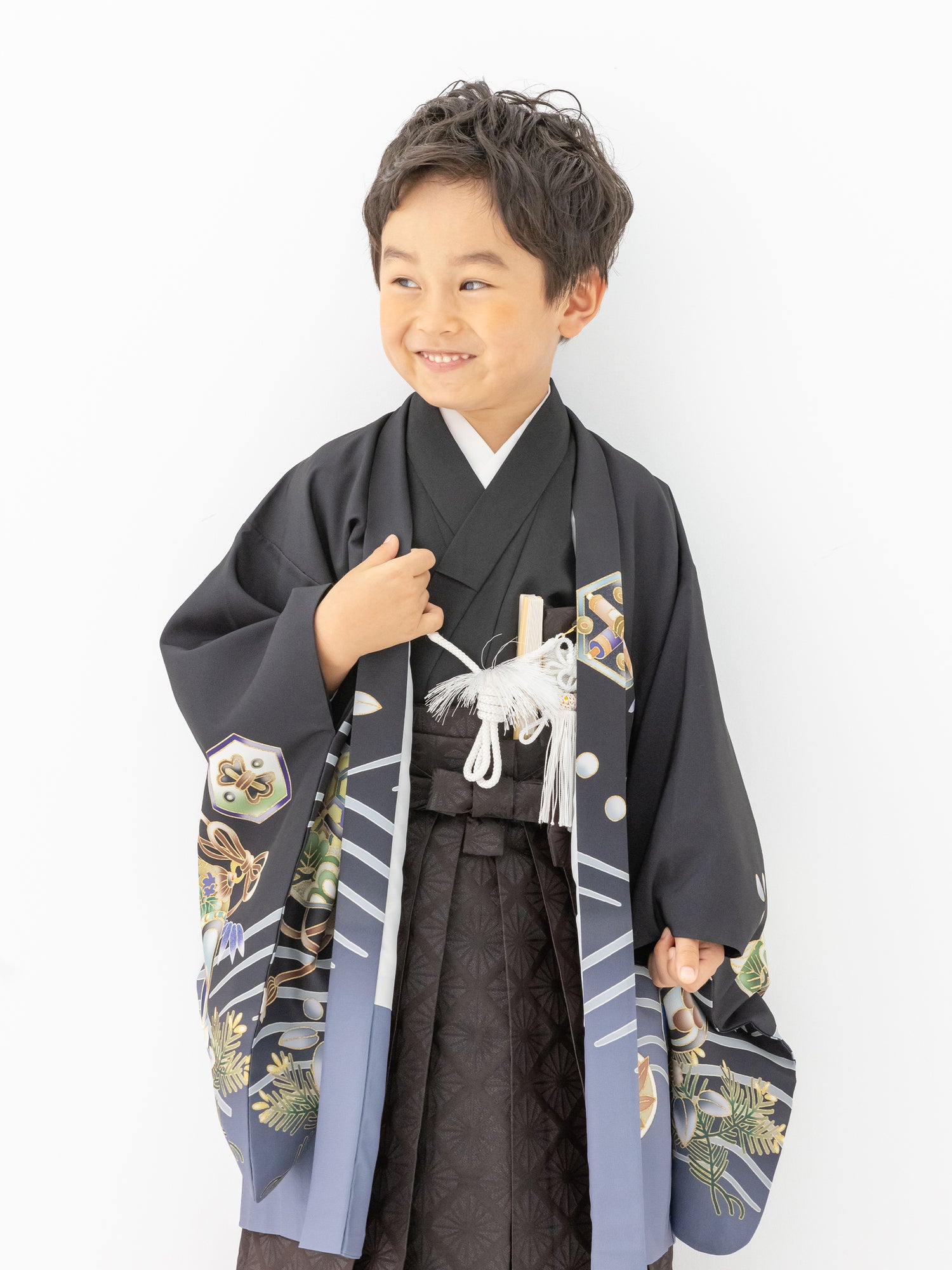 S0513 鷹に波/黒 | 七五三着物レンタル | tententen – tententen(てん