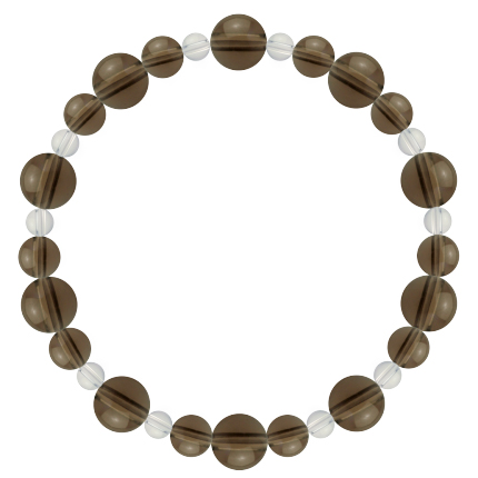 涅色 | スモーキークォーツ・水晶（クォーツ） 鳳凰(8mm)ブレスレット