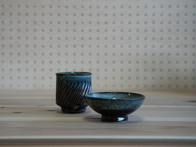 津軽千代造窯_なまこ釉ごはん茶碗 – 東北スタンダードマーケット