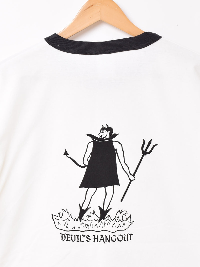 2色展開】 リンガーTシャツ Devil「UNIVERSITY OF HILL」 – 古着屋Top