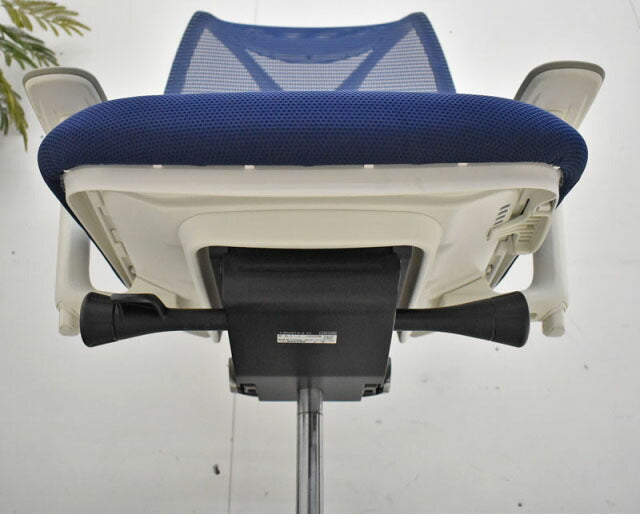 オカムラ サブリナシリーズ 可動肘 ダークブルー 2021071903【中古