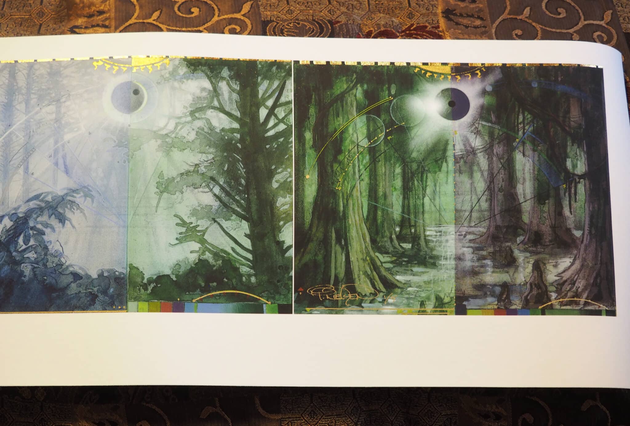 MtG: GURU LANDS Large 5' Gold Hand-Embellished CANVAS PRINT #2/5