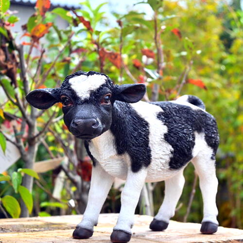 楽天市場】牛 子牛 小物 大置物 リアルな置物 牛の置物お庭や玄関