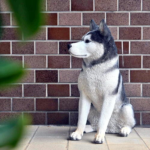 楽天市場】シベリアン・ハスキー 犬いぬ 犬の置物 子犬 ワイルド 白黒
