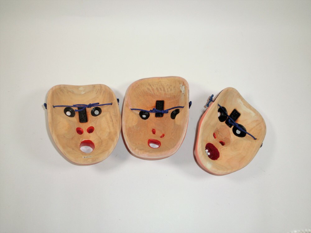 楽天市場】【訳あり】【舞面】お面 ひょっとこ 木製 神楽面 : 三島屋楽器