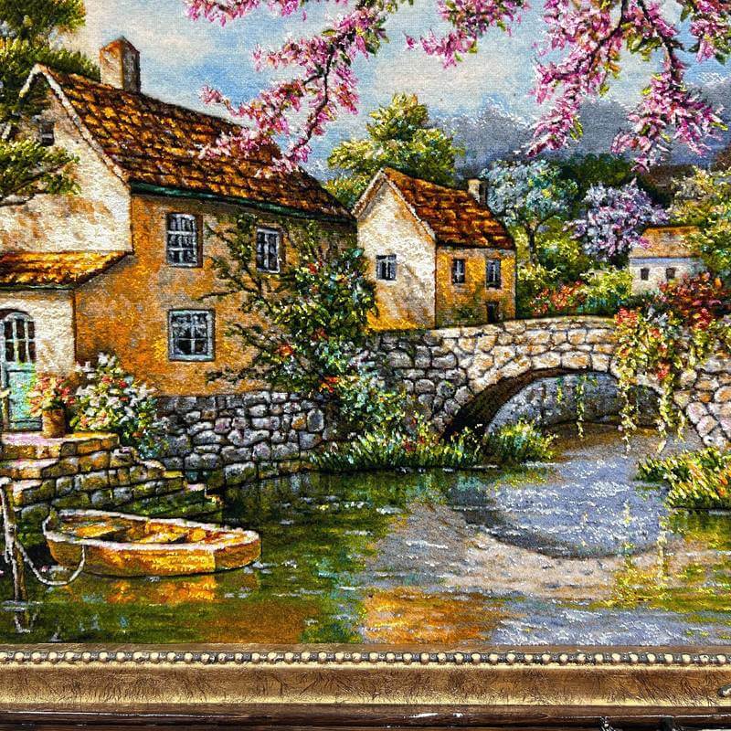 楽天市場】ペルシャ絨毯 イラン・タブリーズ 絵画 107×90cm（額縁込