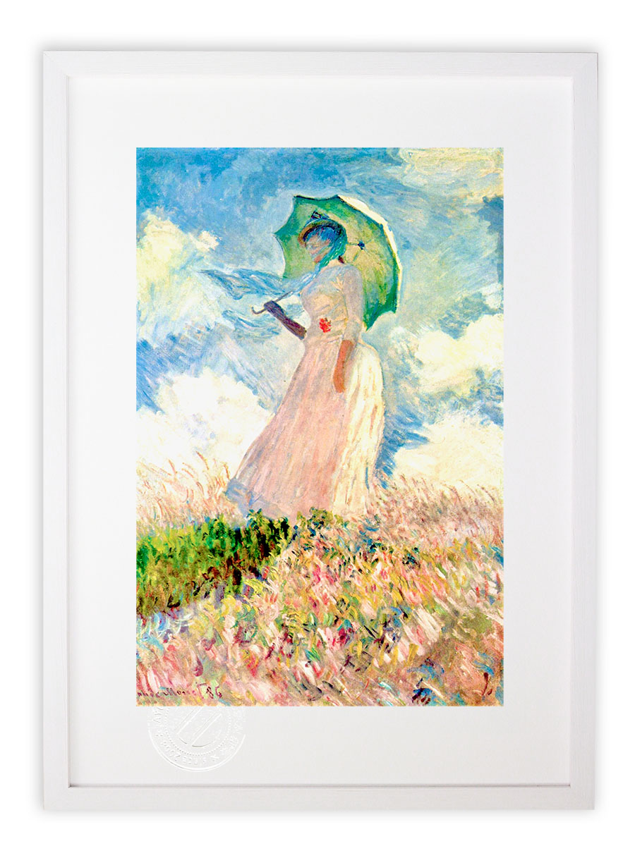 楽天市場】版画 絵画 名画 日傘をさす女性(1886) クロード・モネ