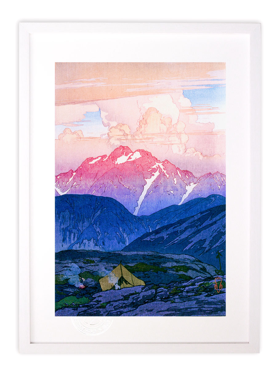 楽天市場】版画 絵画 名画 日本画 日本アルプス十二題 劔山の朝