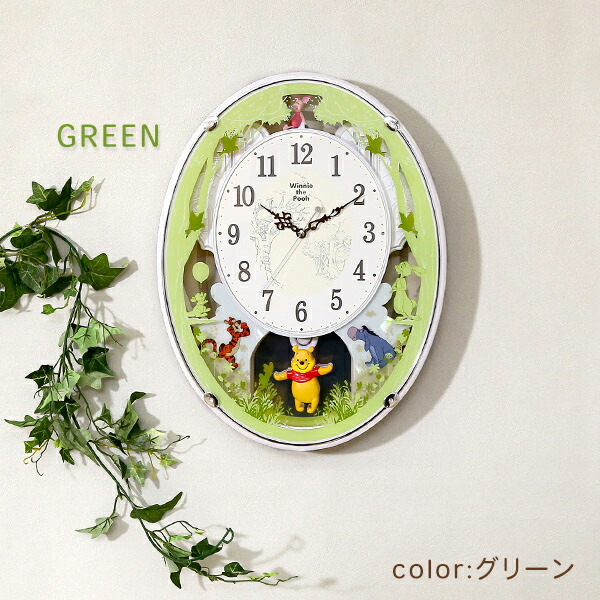 楽天市場】高さ45cm 横34.5cm 厚さ8.1cm くまのプーさん M523 振り子