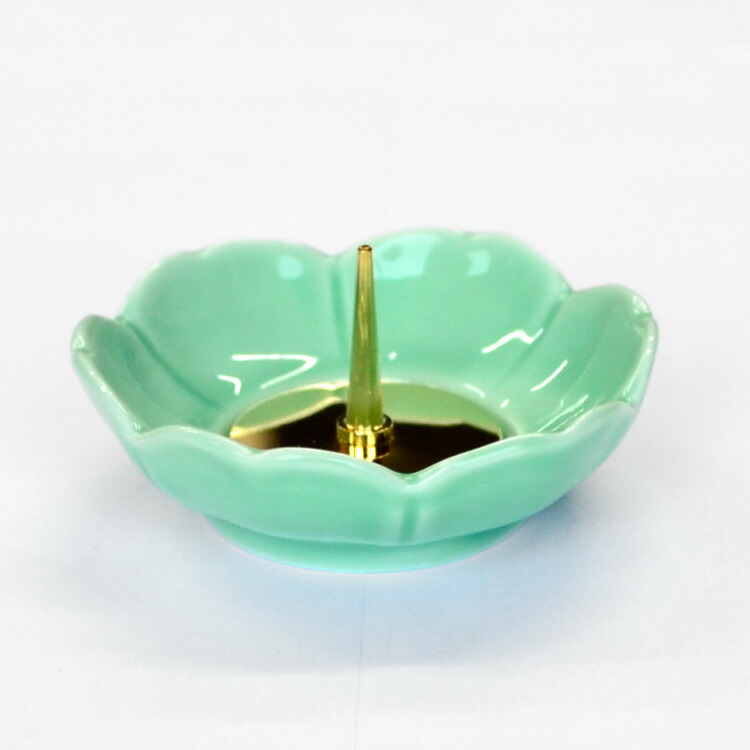 楽天市場】花形燭台〔青〕【燭台】【ろうそく立て】【絵ろうそく