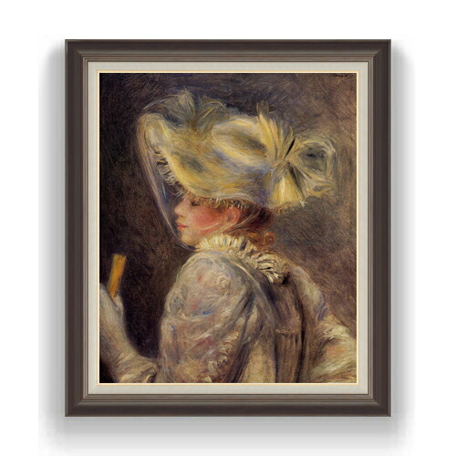 楽天市場】【油絵 直筆仕上げ】ルノワール 白い帽子の女 F20 【油彩
