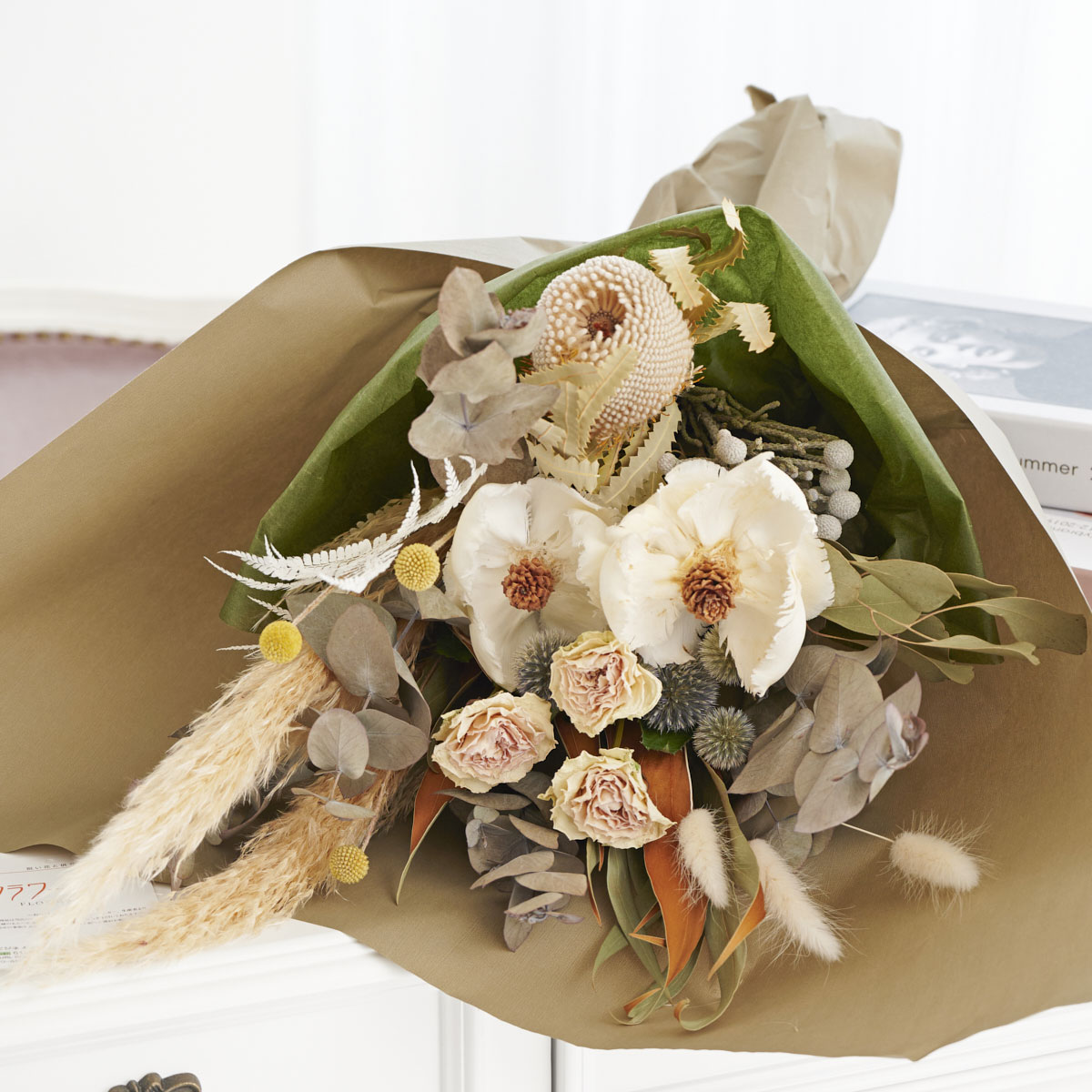 楽天市場】【送料無料】ドライフラワー スワッグ・花束 ナチュラル