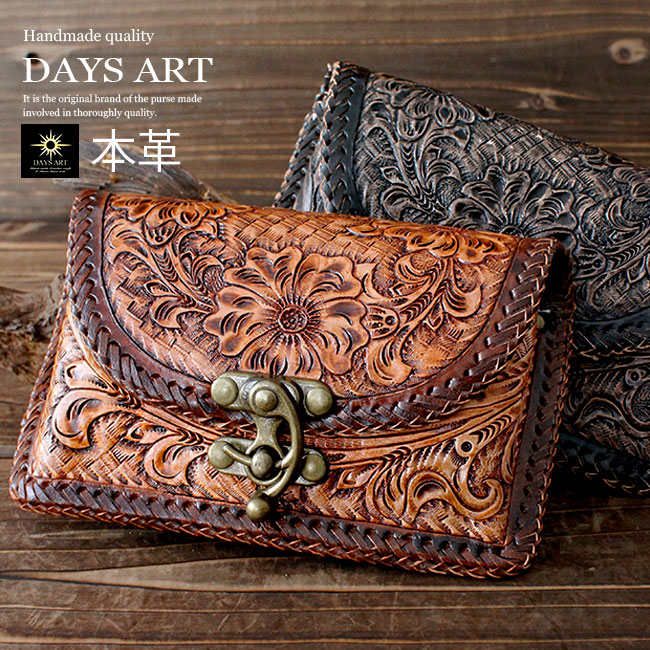 楽天市場】硬質牛革 レザーマルチケース フラワーカービング タバコ