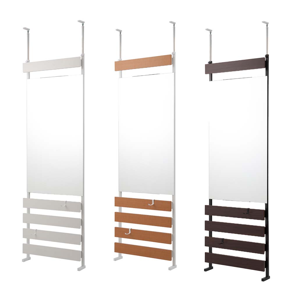 楽天市場】日本製 突っ張り立体ミラーラック 幅60 通常タイプ 突っ張り