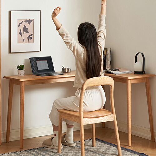 楽天市場】デスク 天然木 ナチュラル 幅120cm 書斎机 在宅ワーク 学習