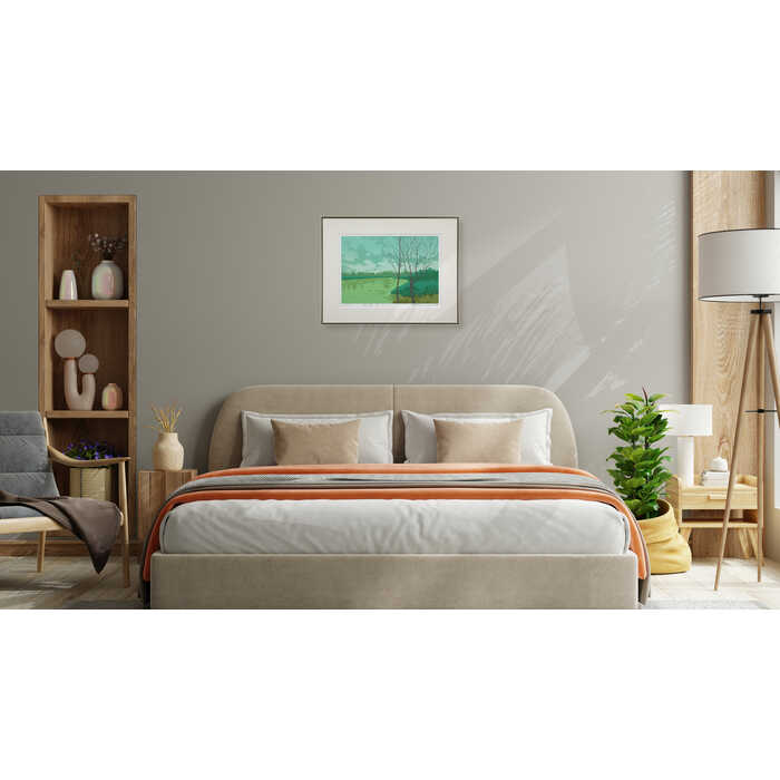 楽天市場】絵画 本間武男 シルクスクリーン 版画 『湖畔2』 木 湖 空