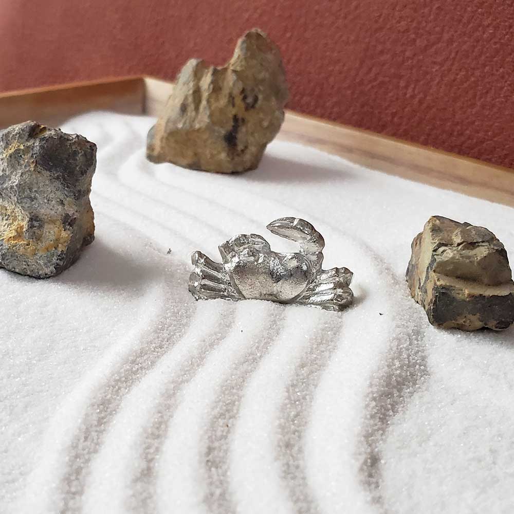 楽天市場】ミニチュア 置物 飾り フィギュア 錫製 蟹（カニ）添配 盆栽