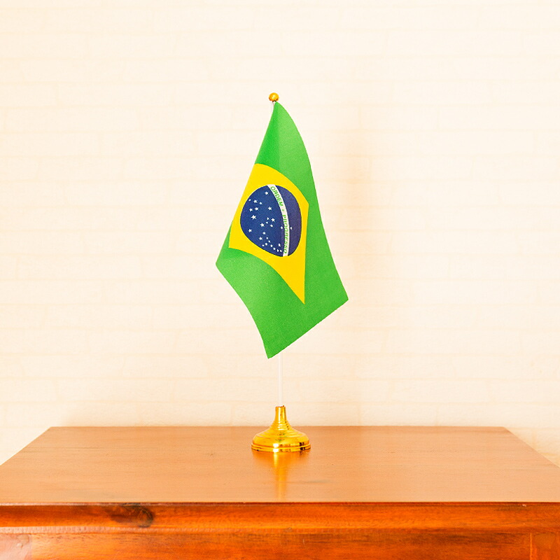 楽天市場】置き型・手持ち2WAYブラジル国旗 2個セット 33cm 【ブラジル