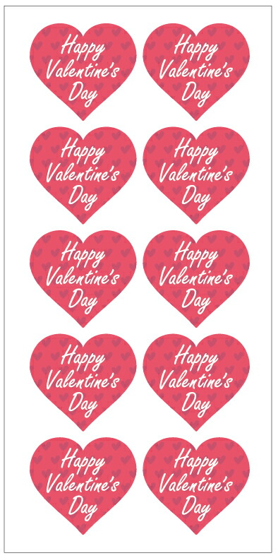 楽天市場】【10枚】バレンタインシール ハート型 バレンタインギフト