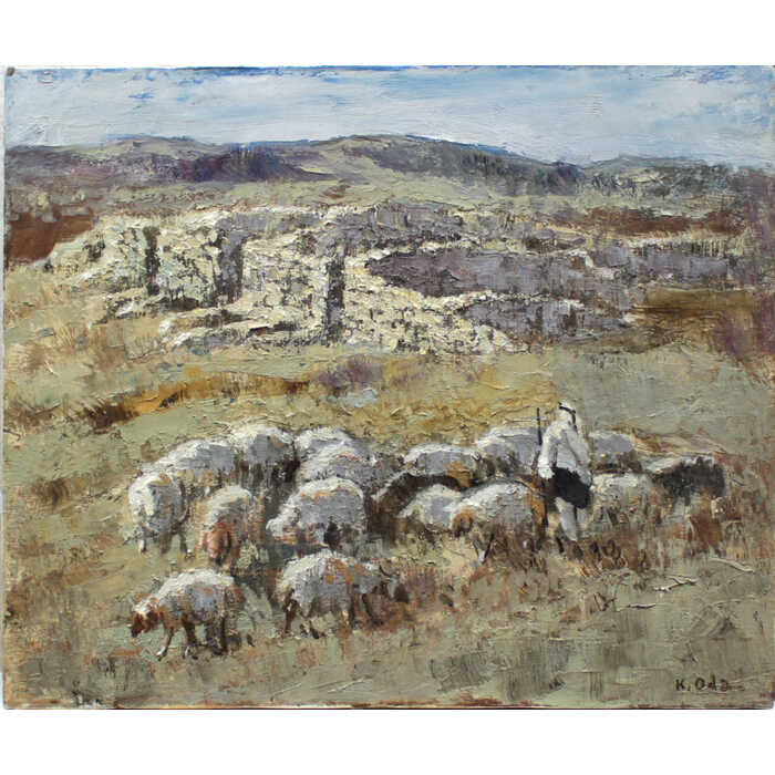 楽天市場】絵画 小田和典 油絵・油彩画 『廃墟の羊飼』 人物 動物 山