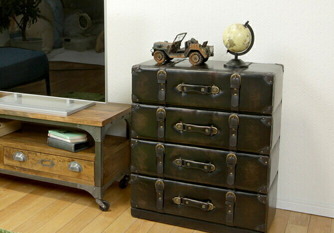 楽天市場】＼ポイント10倍☆23日1:59まで！／ トランク風収納チェスト