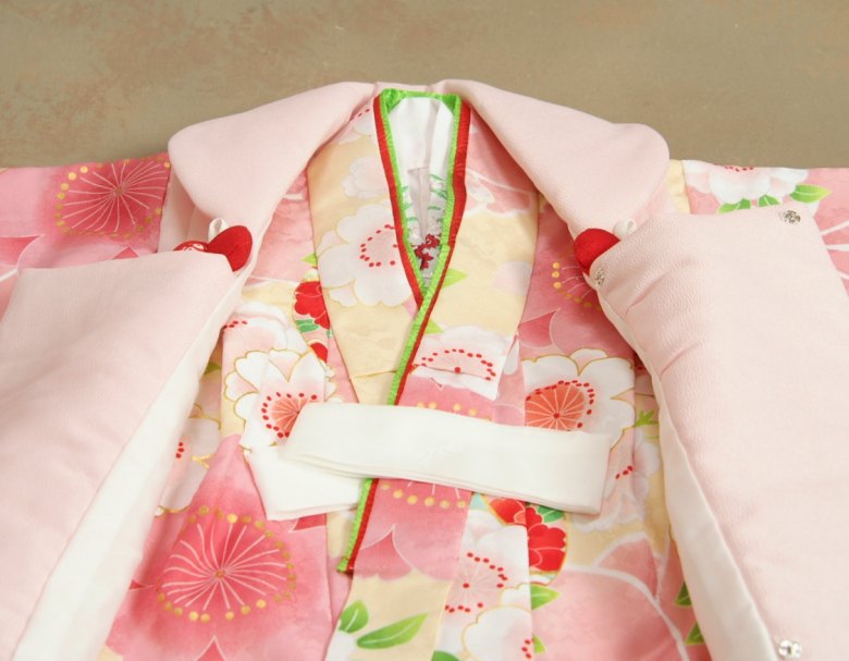 楽天市場】七五三 着物 3歳 女の子 被布セット 京都花ひめ 黄色地着物