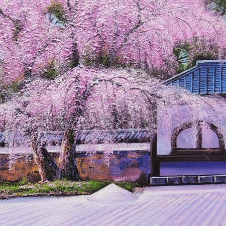 楽天市場】絵画 油絵 高台寺の桜 （木村由記夫） 送料無料 【肉筆