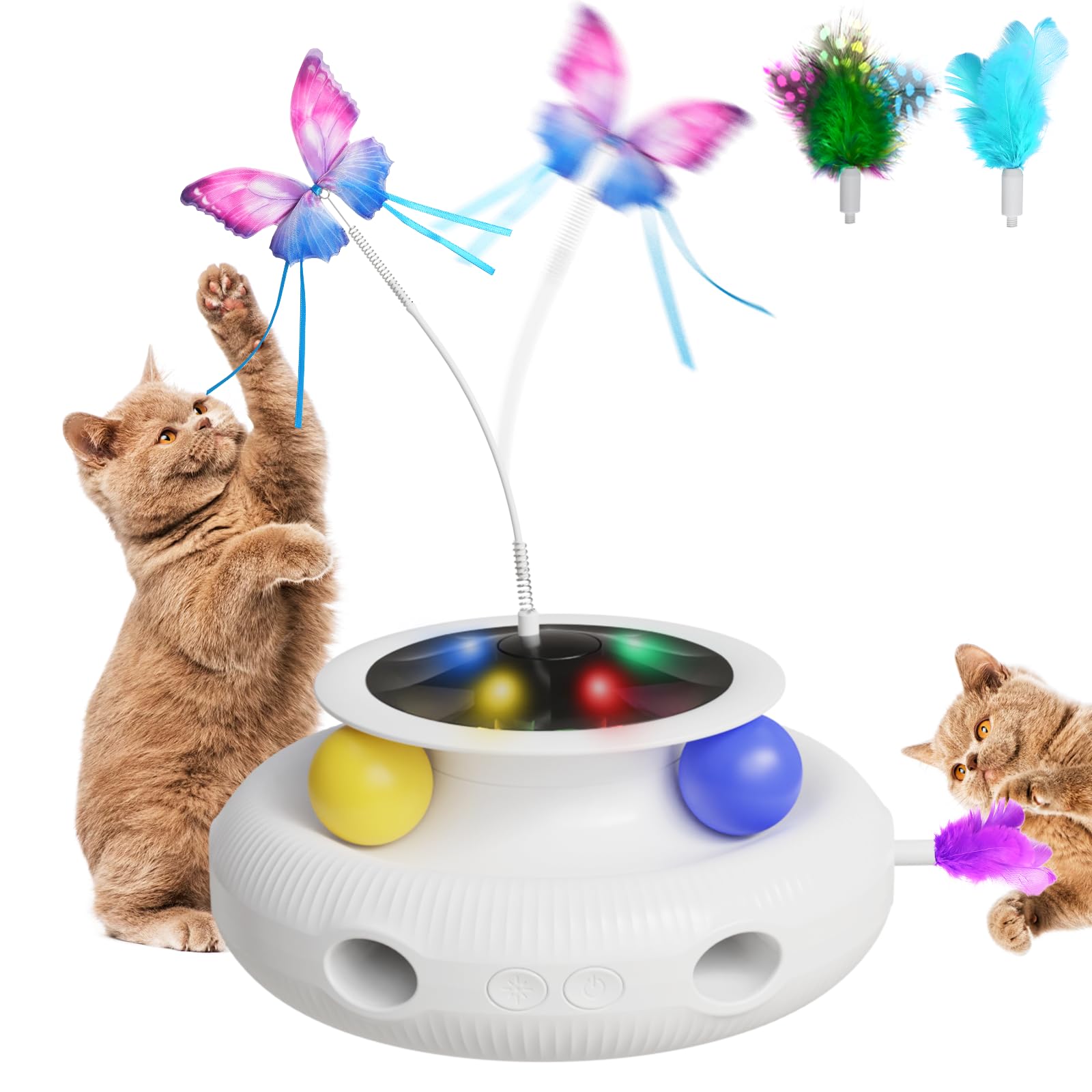 楽天市場】最新型NUYERA 猫 玩具 一人遊び 猫 おもちゃ 4in1猫じゃらし