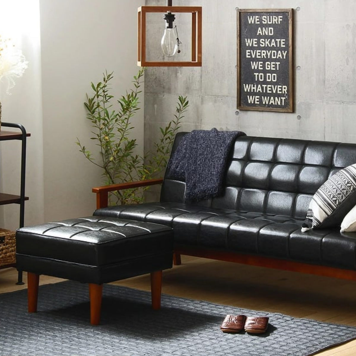 楽天市場】オットマン 高さ40cm レザー調 木製 （ 送料無料 チェア