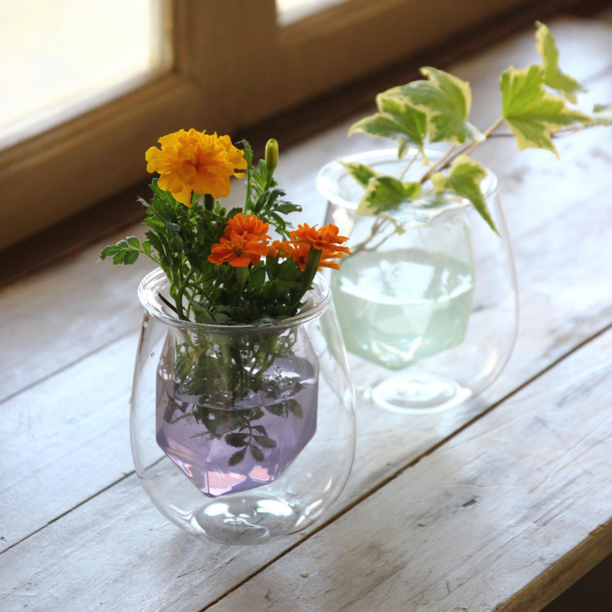 楽天市場】クォーツクリスタル フラワーベース ショート （ 花器