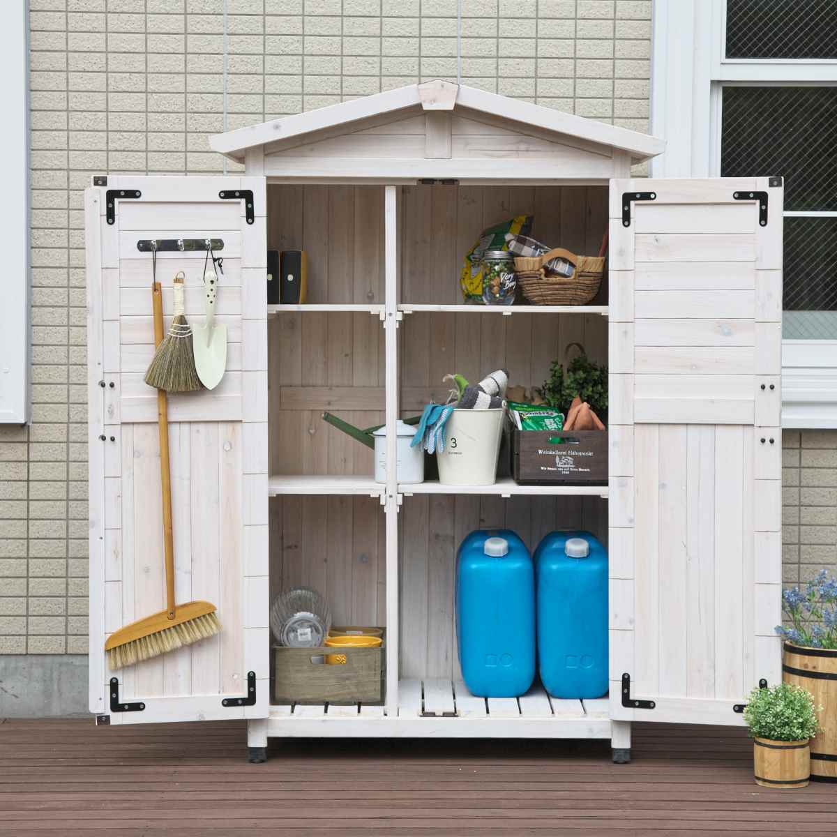 楽天市場】物置 三角屋根収納庫 木製 倉庫 屋外 （ 屋外物置 約 幅 90